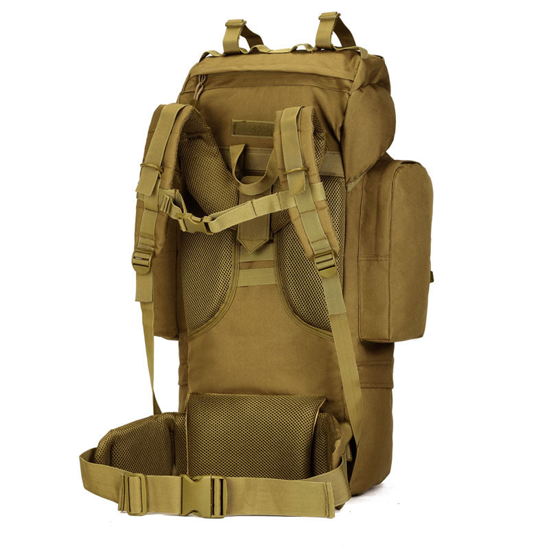 65L Large capacity waterproof mountaineering tactical backpack with shoe compartment