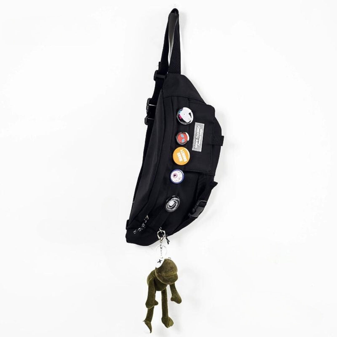 Unisex crossbody bag for travel and hiking with adjustable strap and free pendant (ALAUDDIN)