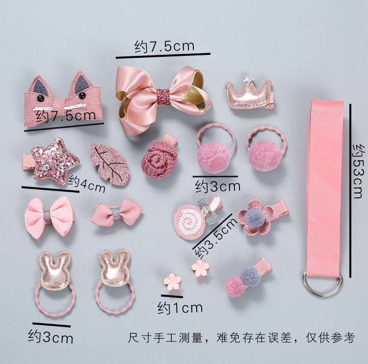 18 Pieces Set Korean Version Kids Hair Accessories Gift Box