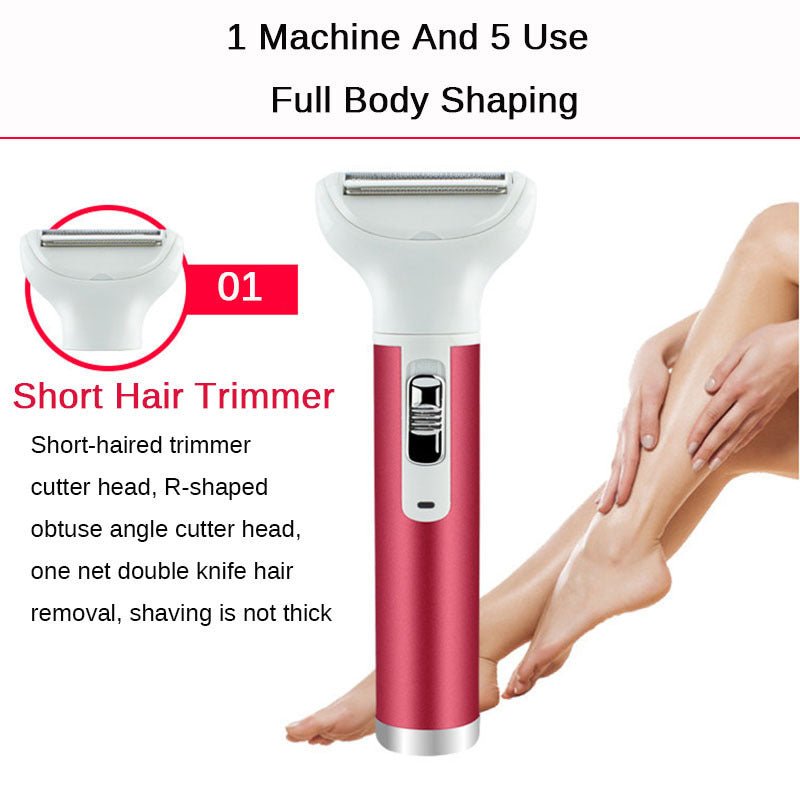 Women's Five-in-One Private Hair Trimmer Shaver Electric Epilator