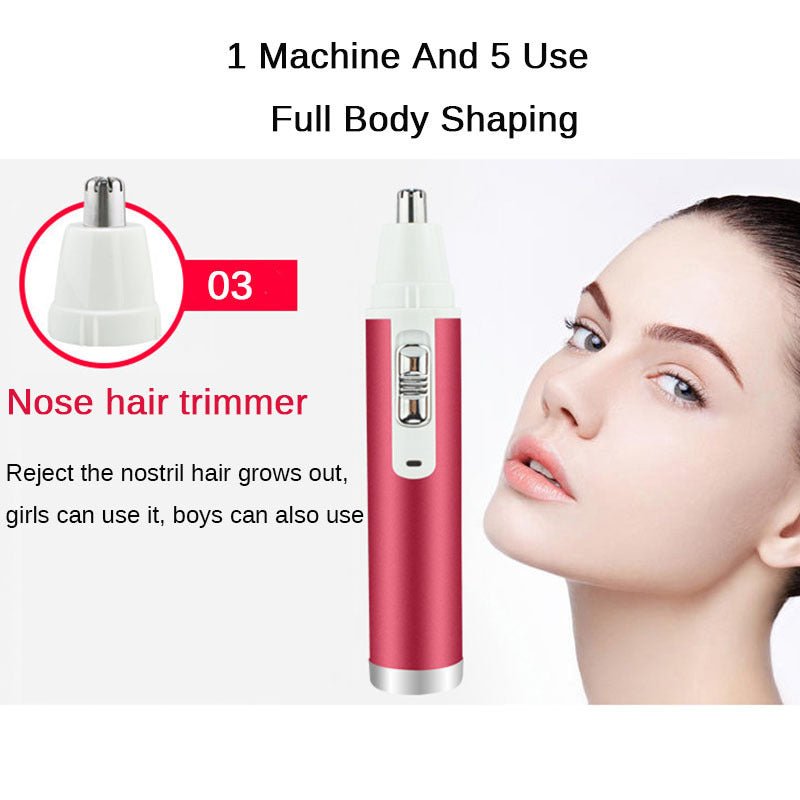 Women's Five-in-One Private Hair Trimmer Shaver Electric Epilator