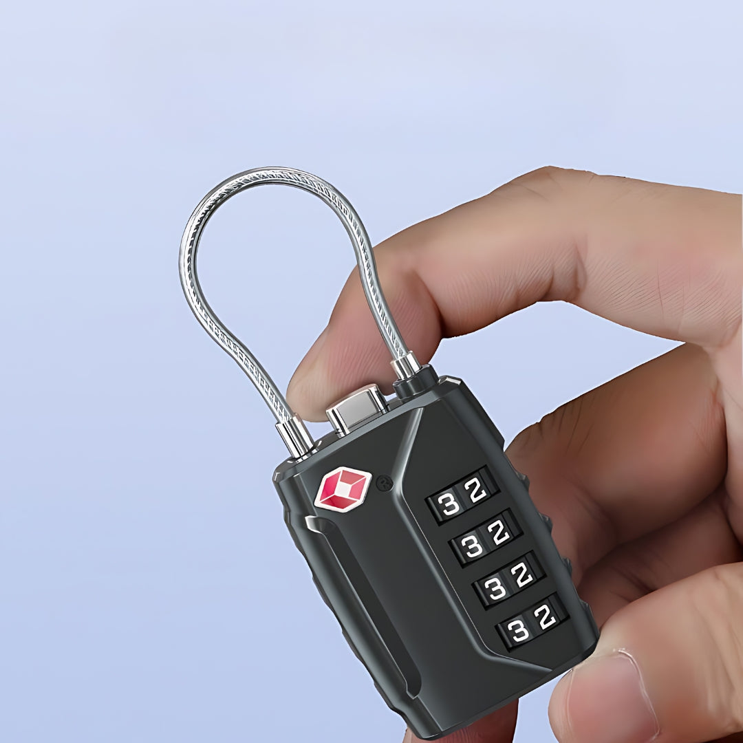 4 Digit Combination TSA customs lock, Outdoor travel zinc alloy luggage password padlock.