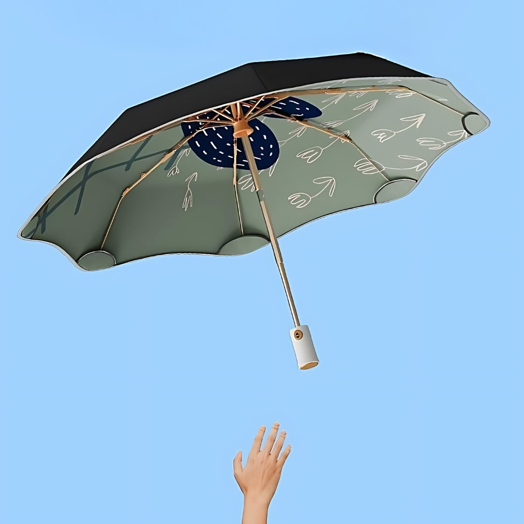 Anti-UV antique style fully automatic anti rebound umbrella (ALAUDDIN)