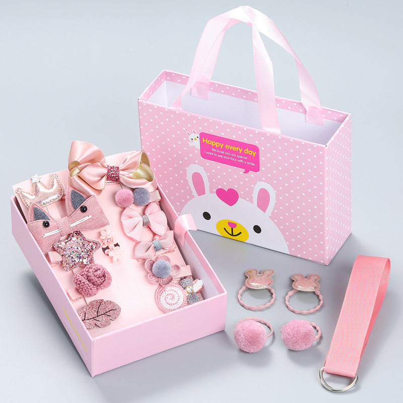 18 Pieces Set Korean Version Kids Hair Accessories Gift Box