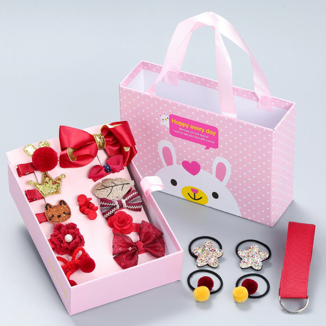 18 Pieces Set Korean Version Kids Hair Accessories Gift Box
