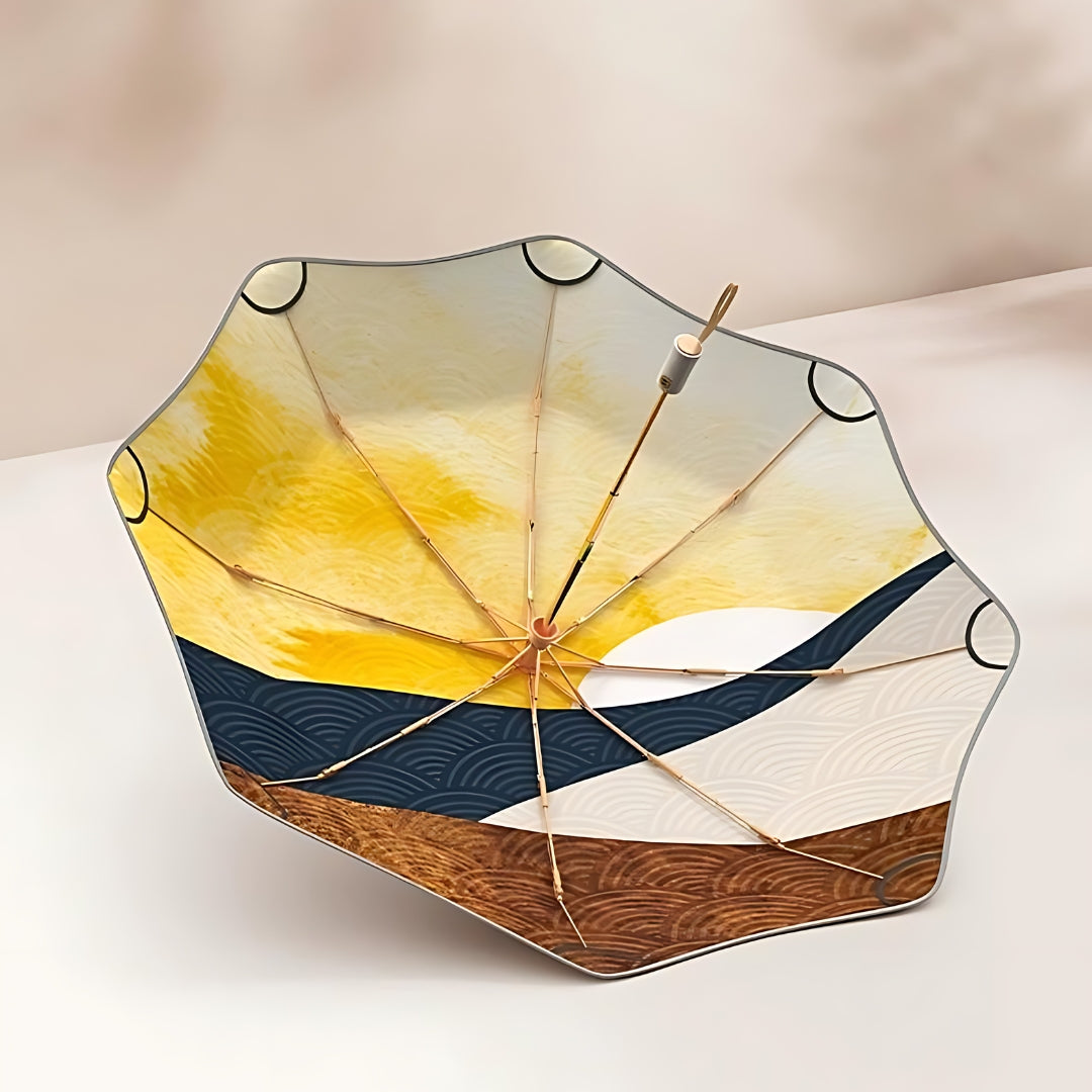 Anti-UV antique style fully automatic anti rebound umbrella (ALAUDDIN)