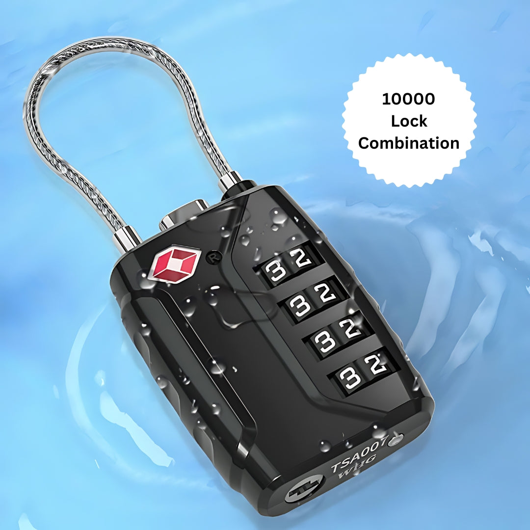4 Digit Combination TSA customs lock, Outdoor travel zinc alloy luggage password padlock.