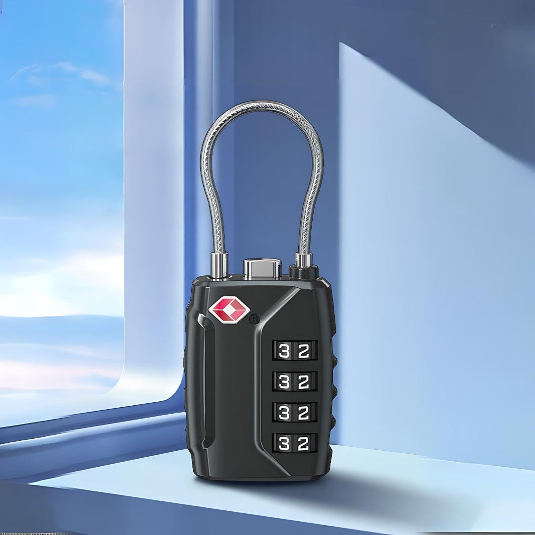 4 Digit Combination TSA customs lock, Outdoor travel zinc alloy luggage password padlock.