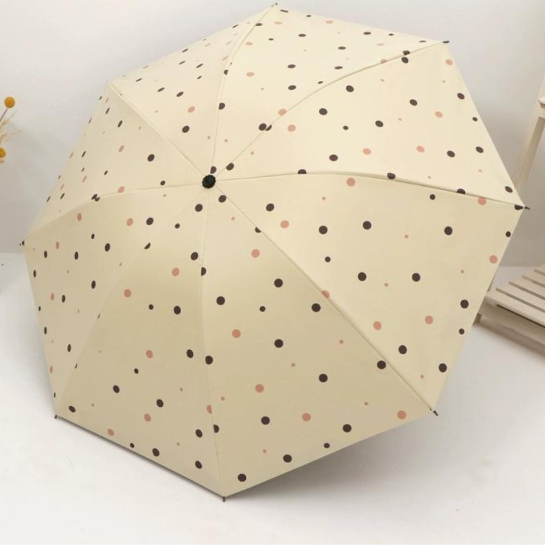 Carriable , Small print folding rain and sun umbrella (ALAUDDIN)