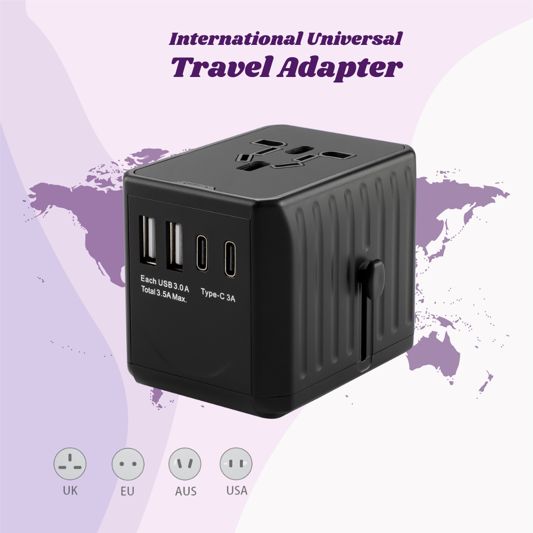 2TypeC + 2USB Global Multi-Function Universal Travel Adapter