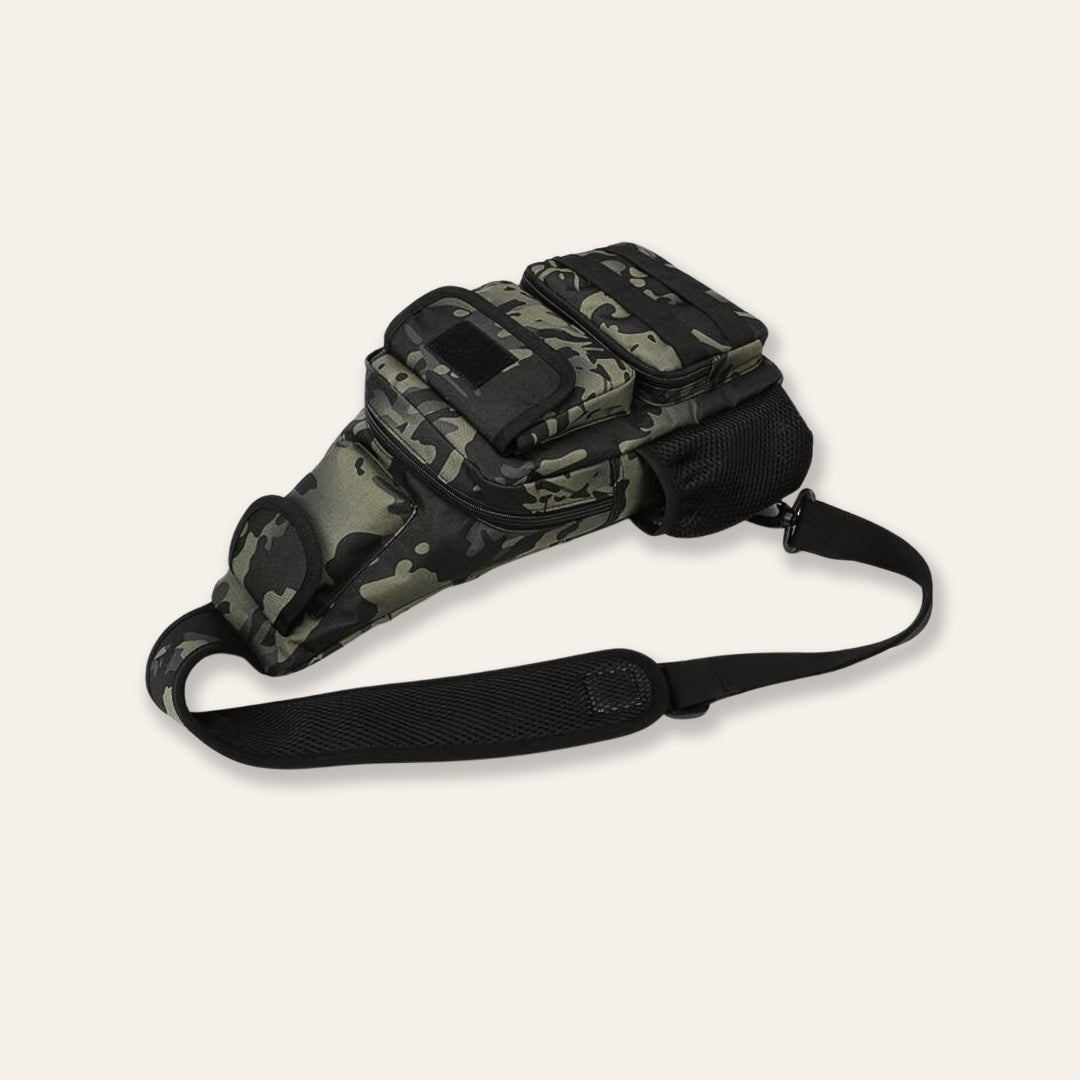 Camouflage tactical crossbody bag for travel and hiking (ALAUDDIN)