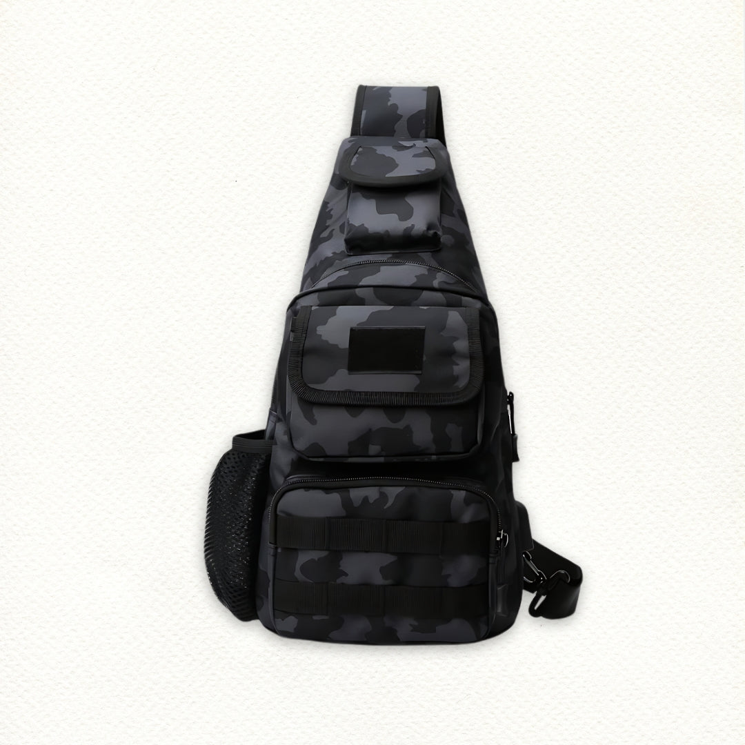 Camouflage tactical crossbody bag for travel and hiking (ALAUDDIN)