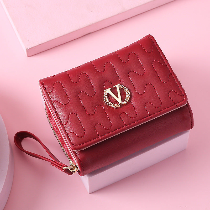 Women's Versatile Embroidery Premium Coin Purse Wallet