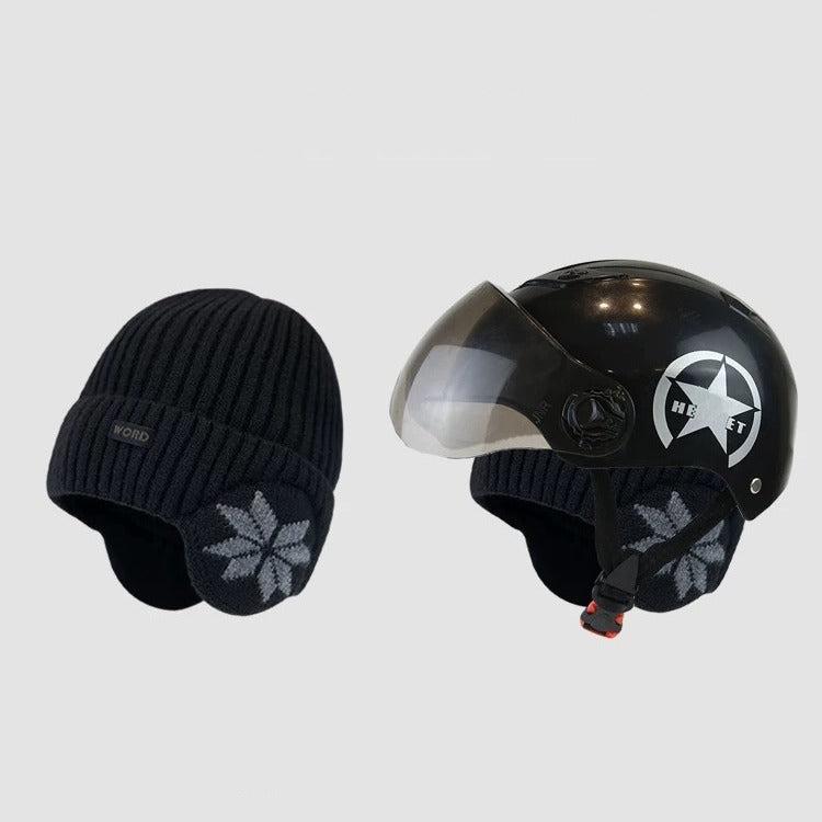 Winter new warm snowflake woolen big earmuffs