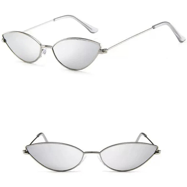 Cat-eye shape light sunglasses, metal small-frame colorful sunglasses (ALAUDDIN)