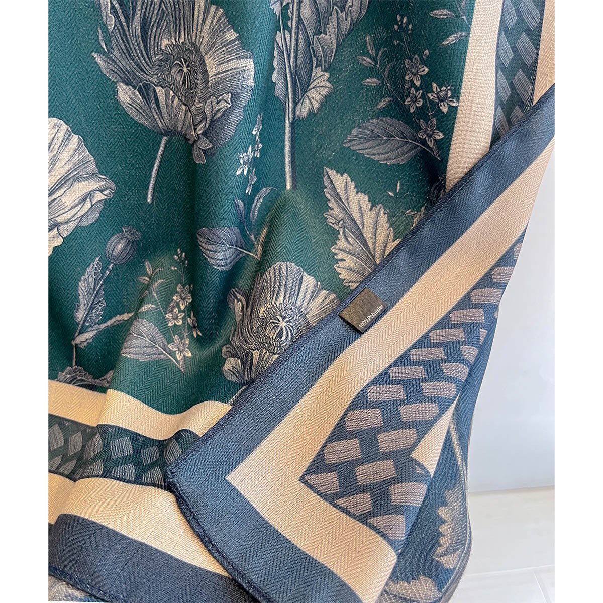 Women's Luxury Trendy Double-sided Floral Printed Viscose Scarf