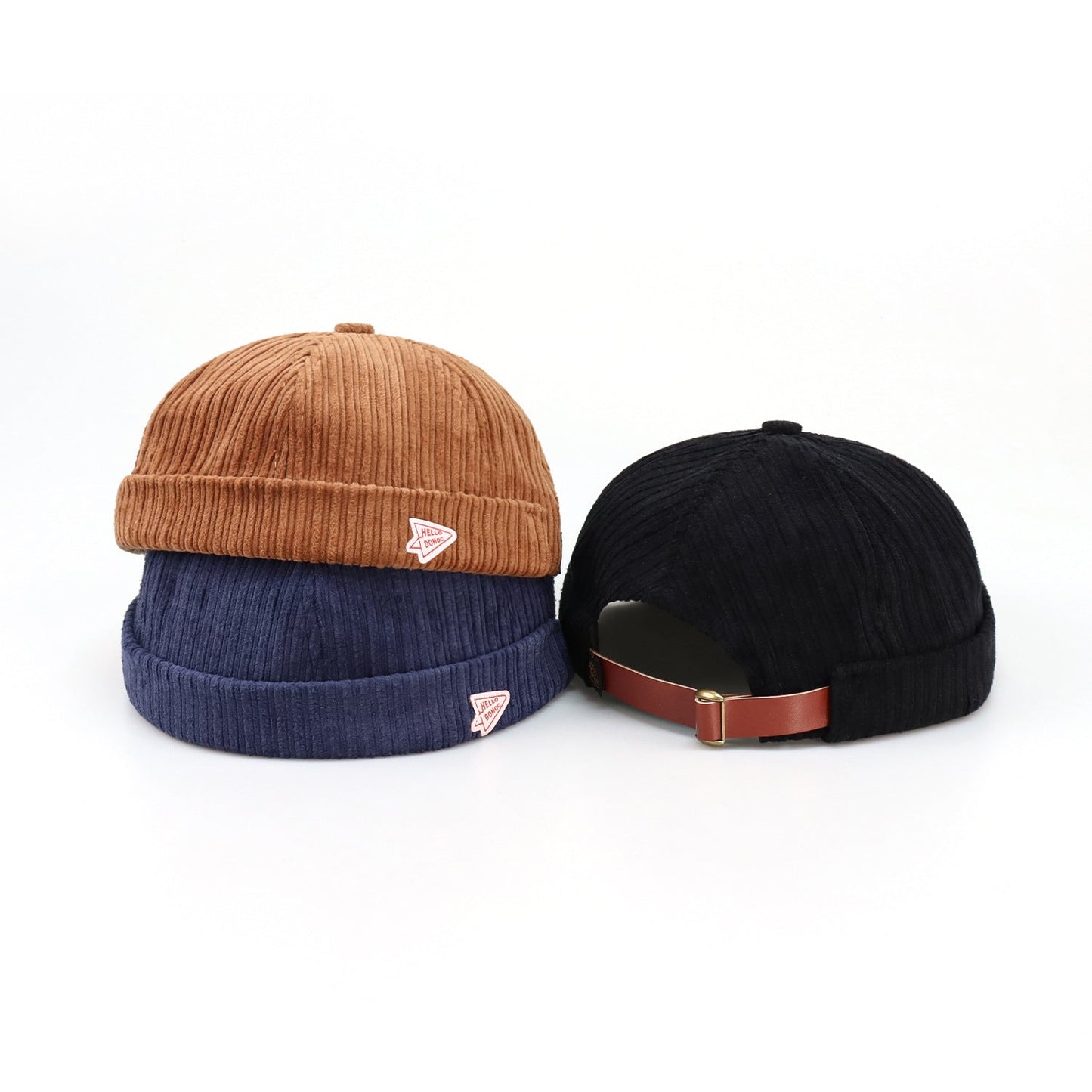 Corduroy men's winter sailor melon skin hat