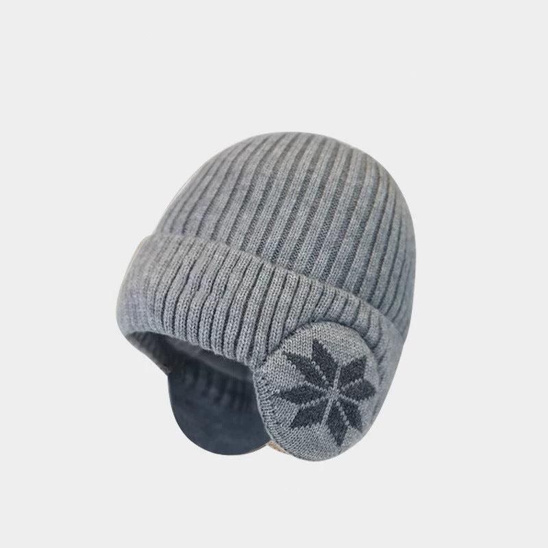 Winter new warm snowflake woolen big earmuffs