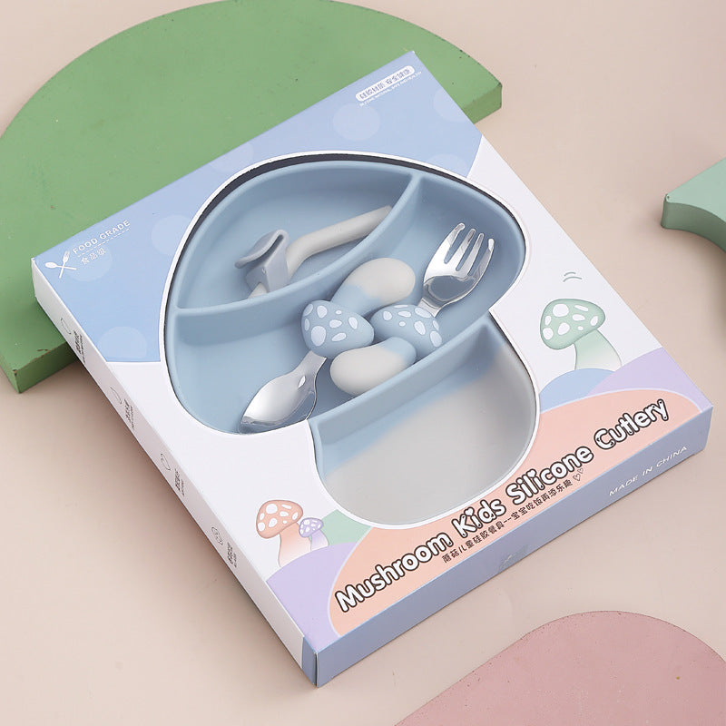 Children's Attractive Cartoon Shaped Multichambered Silicone Dinner Plate