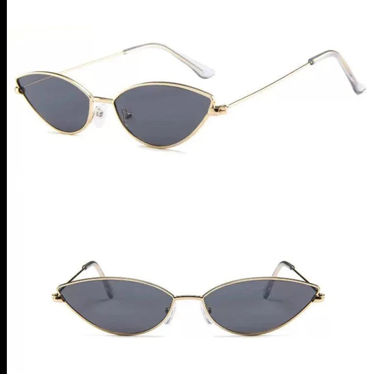 Cat-eye shape light sunglasses, metal small-frame colorful sunglasses (ALAUDDIN)