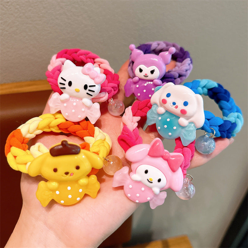 Children's Cartoon Braided Thick Hairband Set