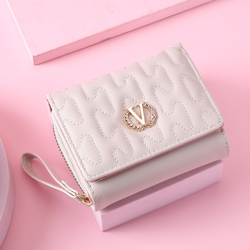 Women's Versatile Embroidery Premium Coin Purse Wallet