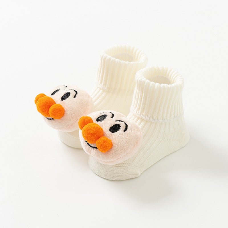 Cotton Made Non-Slip Baby Floor Mid-Tube Cute Cartoon Toddler Socks