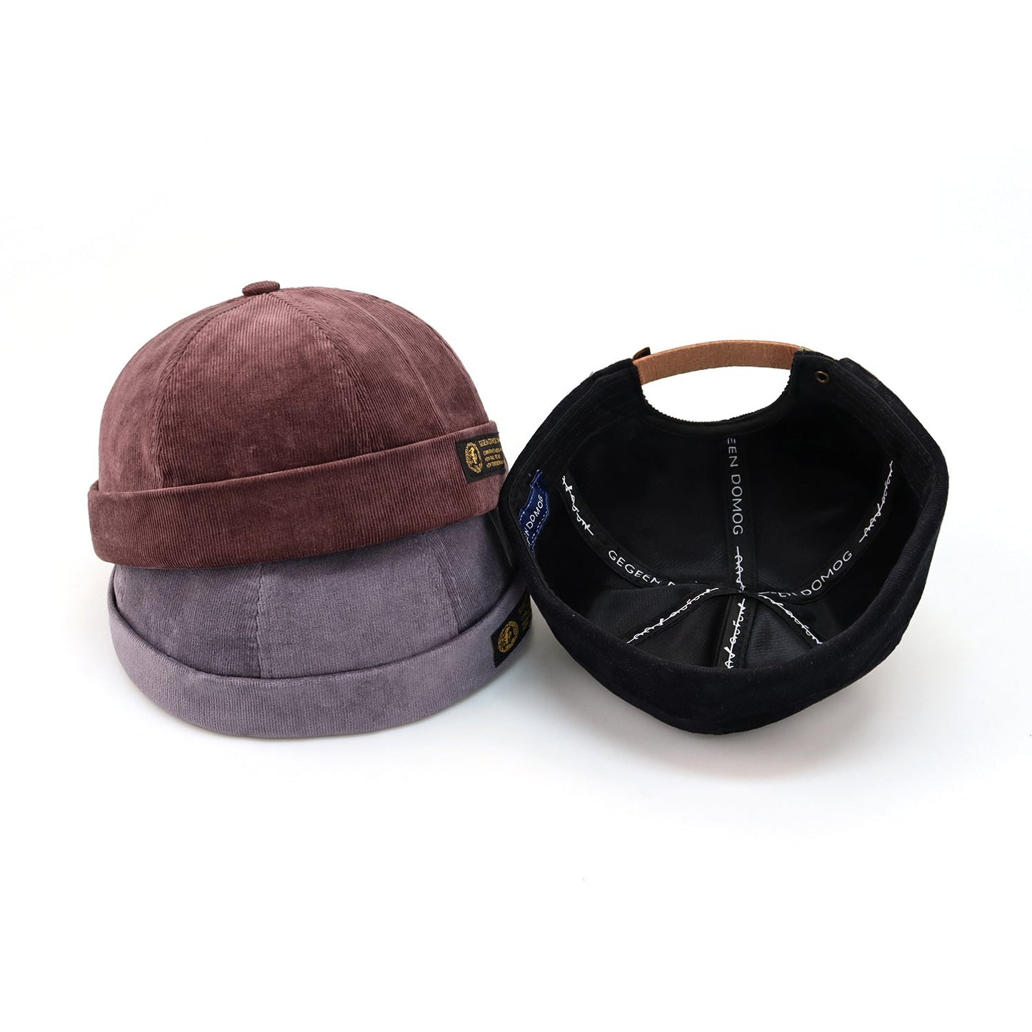 Corduroy Retro Eaves Sailor Beanie Hat