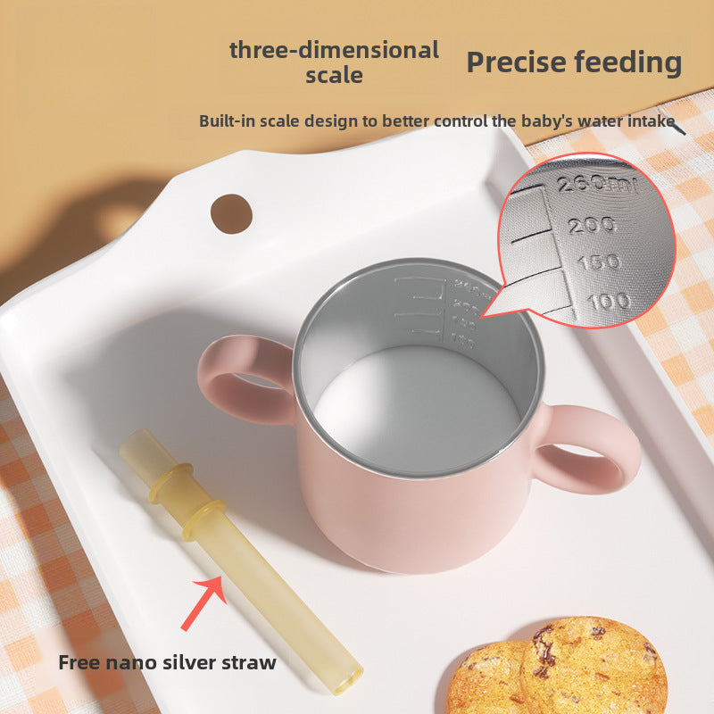 Children's Stainless Steel Water Cup With Straw cup