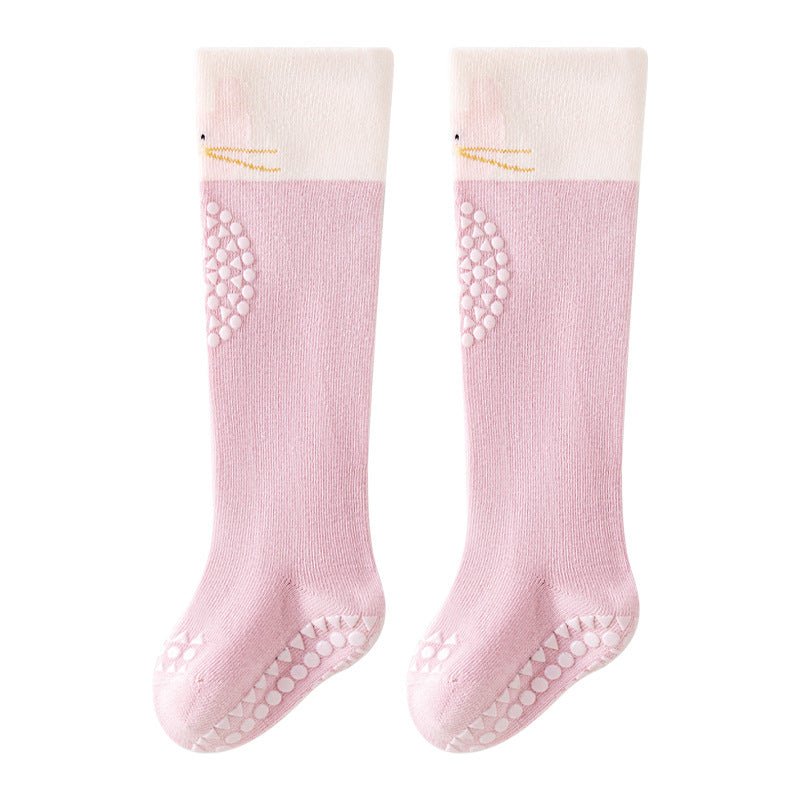 2 in 1 Socks With knee pads Children's indoor non-slip Winter Socks