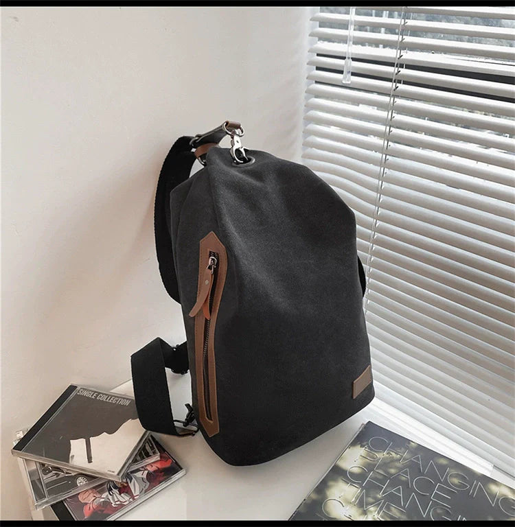 Unisex large-capacity retro Messenger bag multi-functional shoulder bag for travel with free pendant (ALAUDDIN)