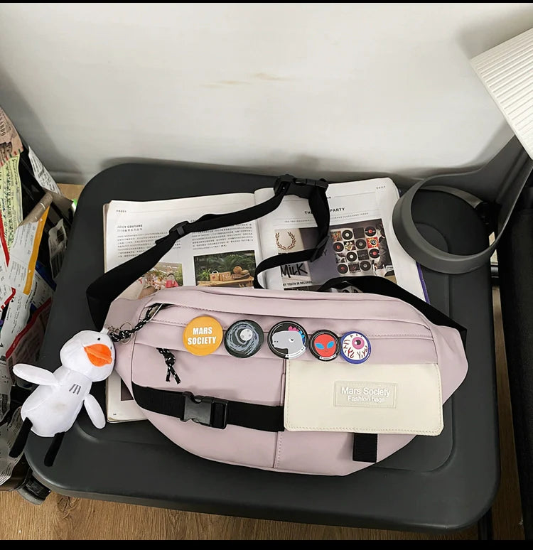 Unisex crossbody bag for travel and hiking with adjustable strap and free pendant (ALAUDDIN)