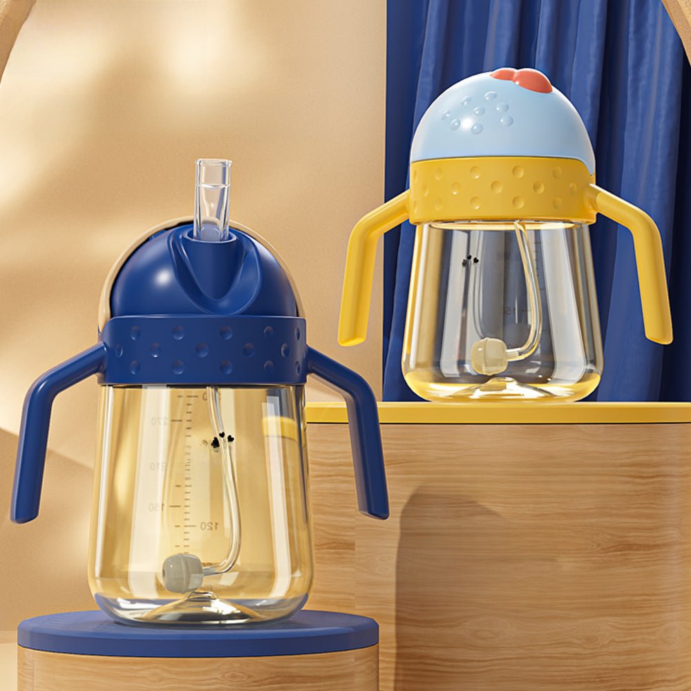 Anti Fall Straw Based Drinking Bottle Mum Pot for Children