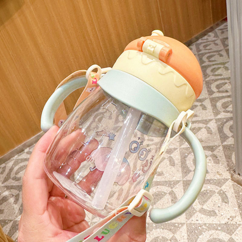 Children's Portable Cute Water Cup Mum Pot with scale