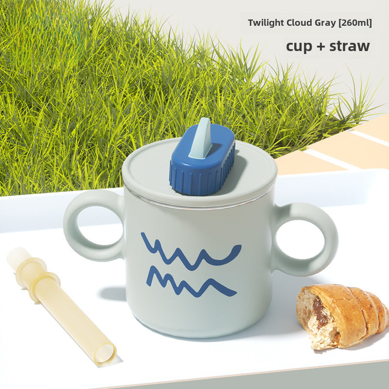 Children's Stainless Steel Water Cup With Straw cup