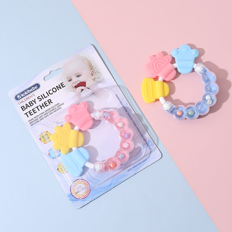 Circle Shaped Silicone Chewing Soothing Baby Teether
