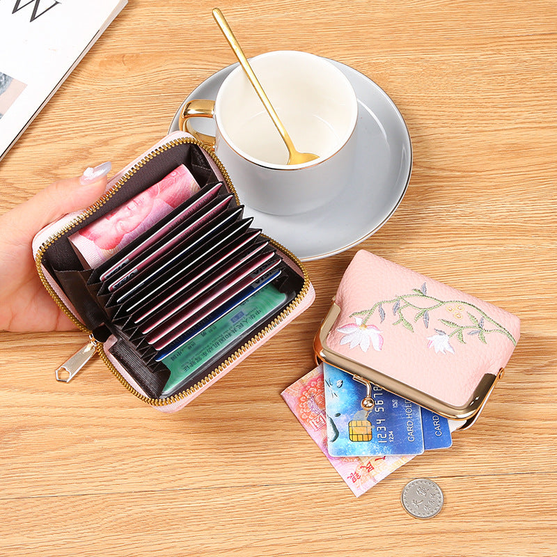 Women's Large Capacity Floral Design Coin Purse Card Holder Wallet