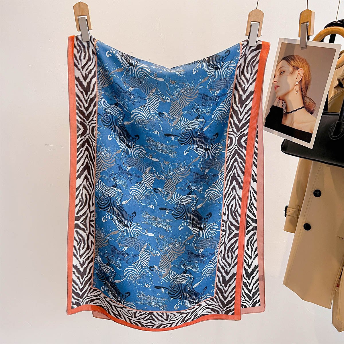 All Season Friendly Both Side Colorful Printed Women's Viscose Scarf