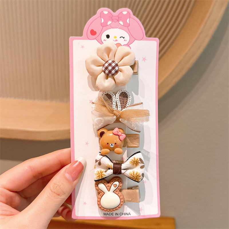 Children's Cute Floral and Bow Colorful Hairpin Hairclip