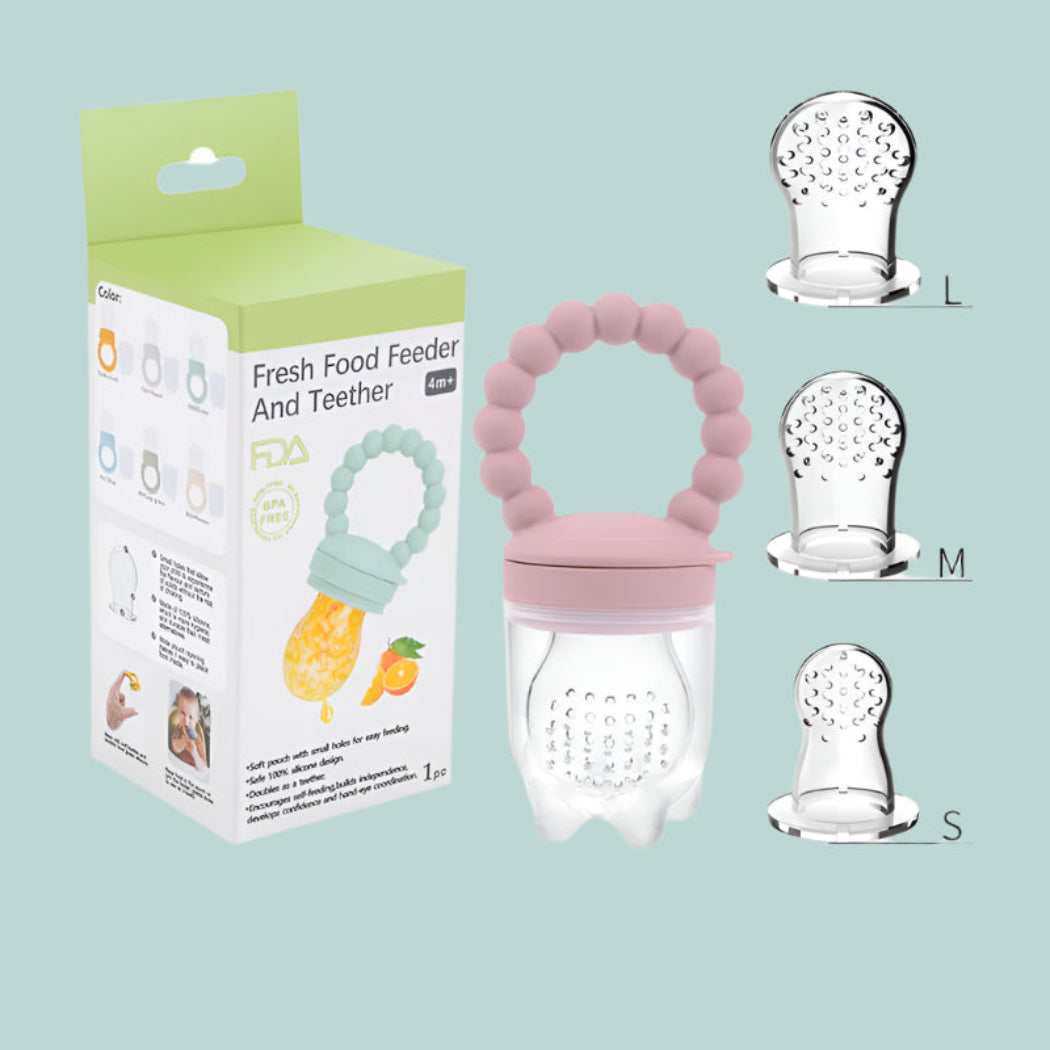 2 in 1 Food Grade Silicone Baby Teether and Pacifier with Food Chamber