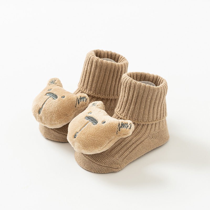 Cotton Made Non-Slip Baby Floor Mid-Tube Cute Cartoon Toddler Socks