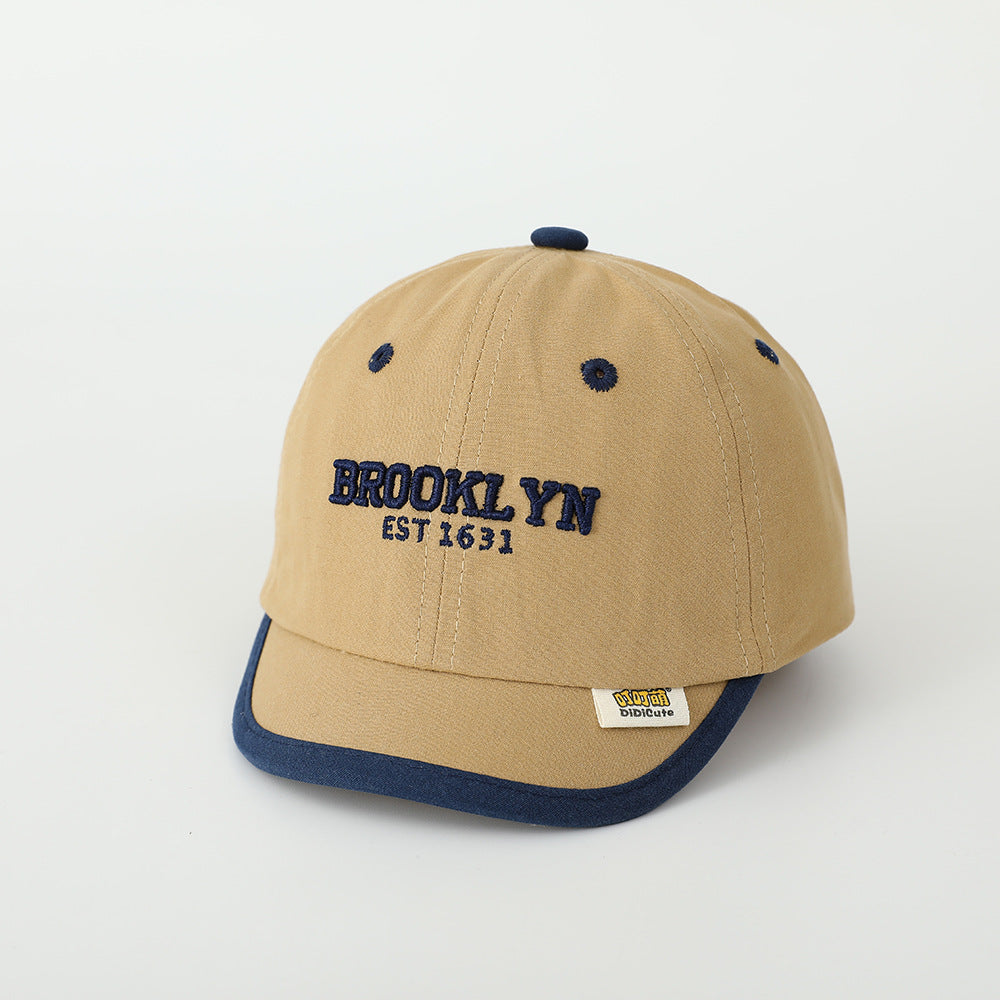 Children's Embroidery Letter Flagged Baseball Cap