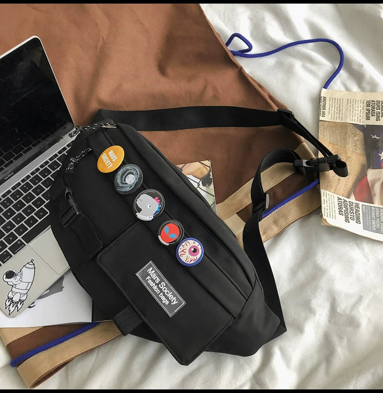 Unisex crossbody bag for travel and hiking with adjustable strap and free pendant (ALAUDDIN)