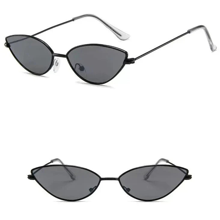 Cat-eye shape light sunglasses, metal small-frame colorful sunglasses (ALAUDDIN)