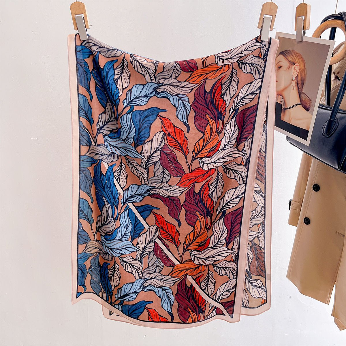 Women's Korean Style Floral Printed Both Side Printed Premium Viscose Scarf