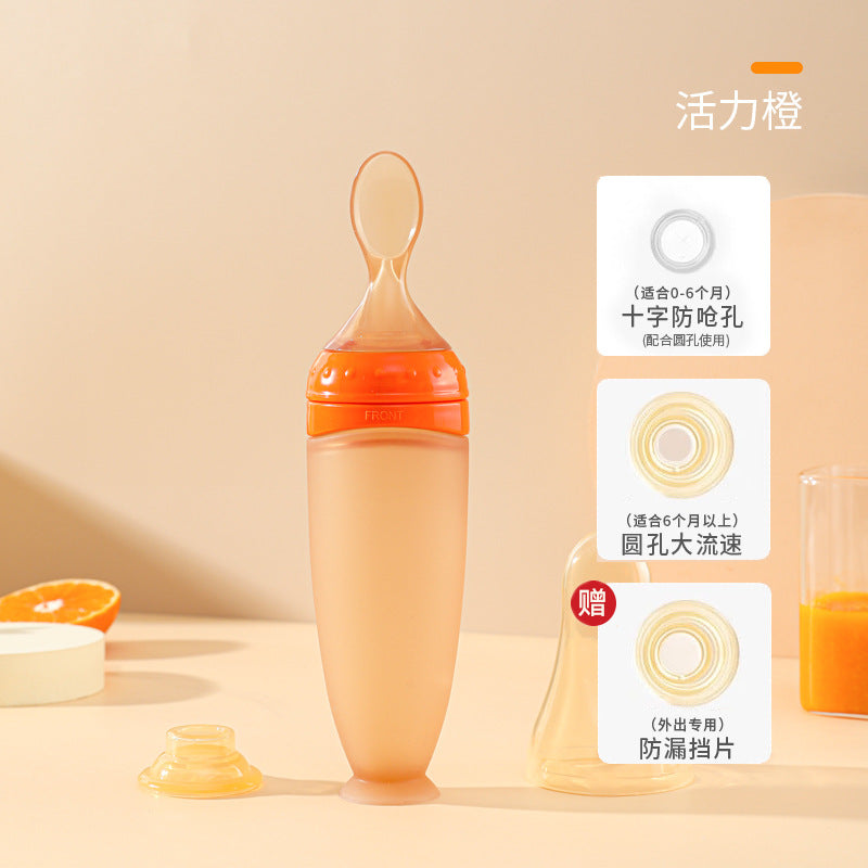 BBET Premium Quality Silicone Rice Paste Spoon Feeding Bottle for Kids