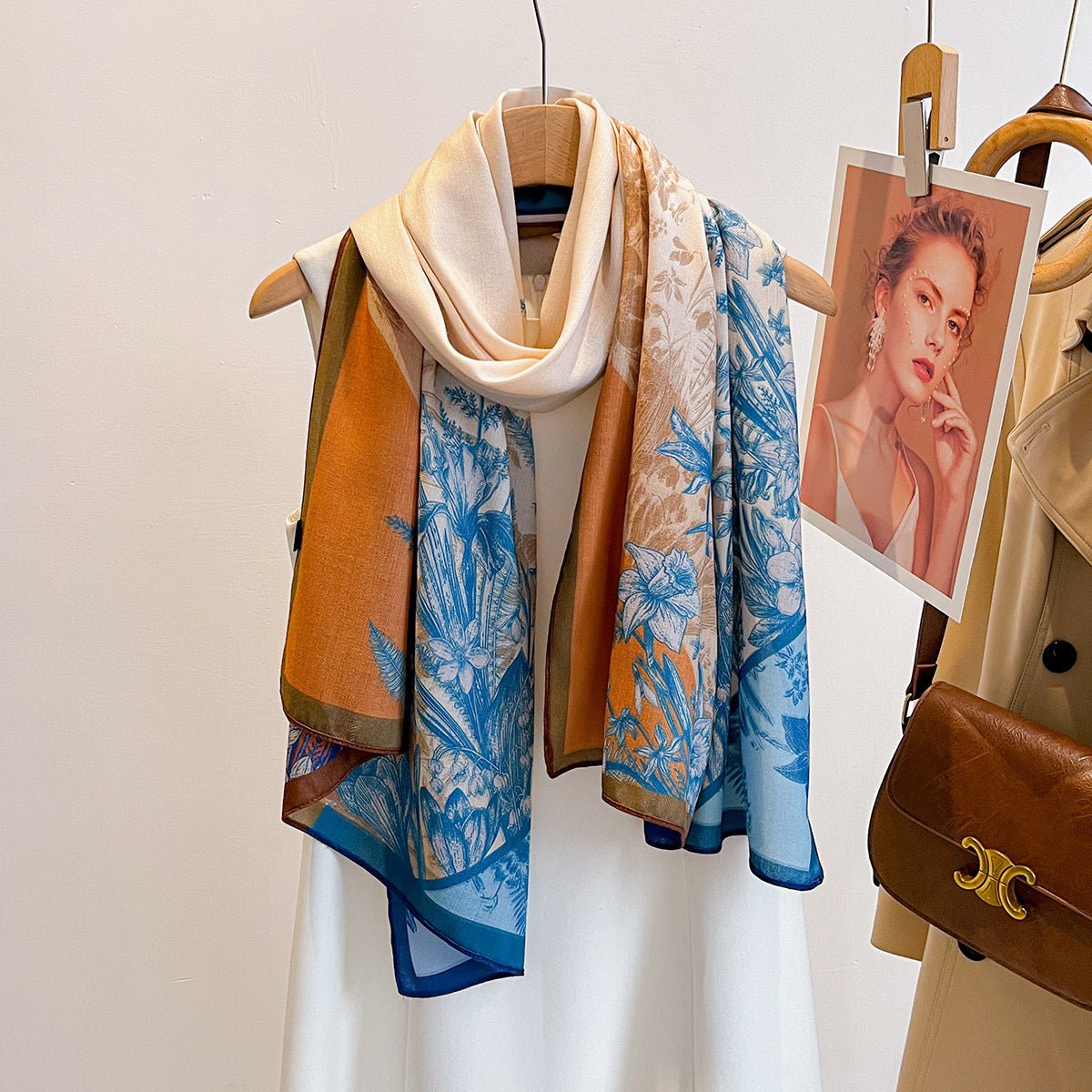 Colorful Both Side Floral Printed Premium Viscose Scarf