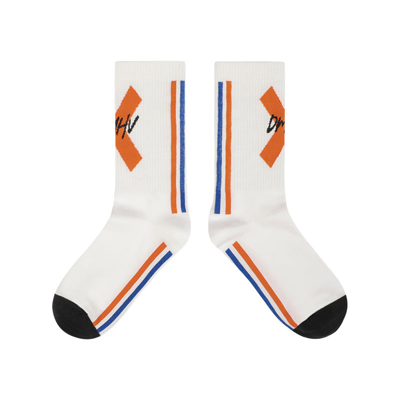Autumn and winter sports mid-tube cotton socks