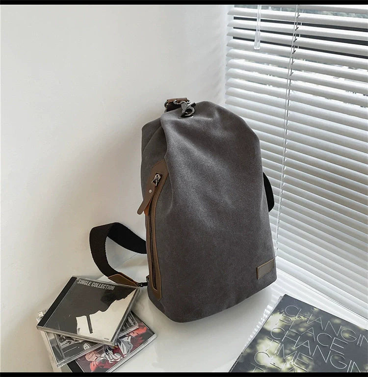 Unisex large-capacity retro Messenger bag multi-functional shoulder bag for travel with free pendant (ALAUDDIN)