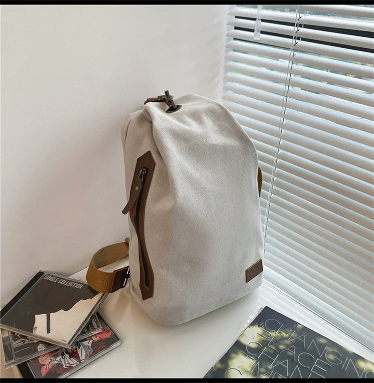 Unisex large-capacity retro Messenger bag multi-functional shoulder bag for travel with free pendant (ALAUDDIN)